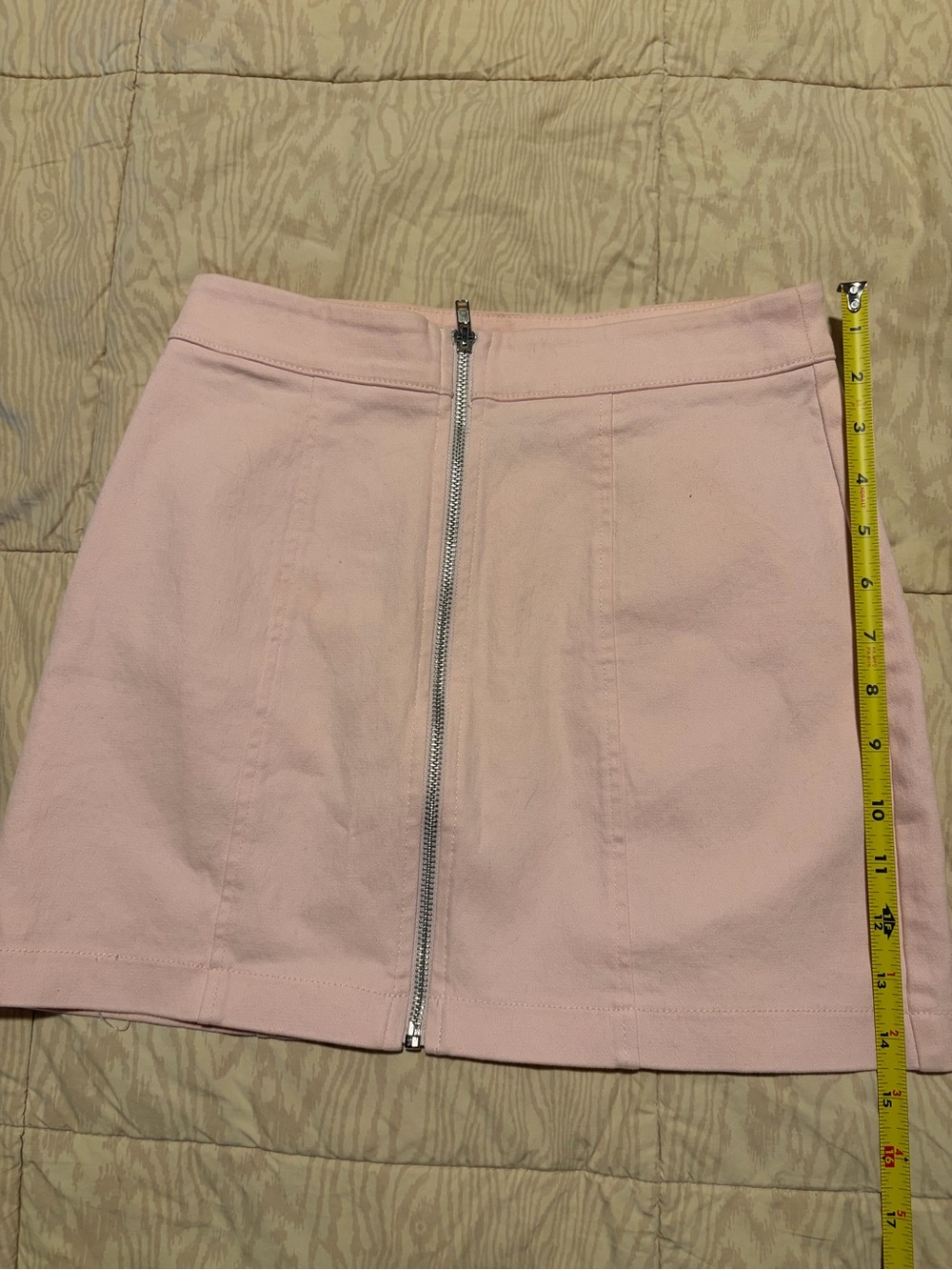 Forever 21 Light Pink Front-Zip Mini Skirt